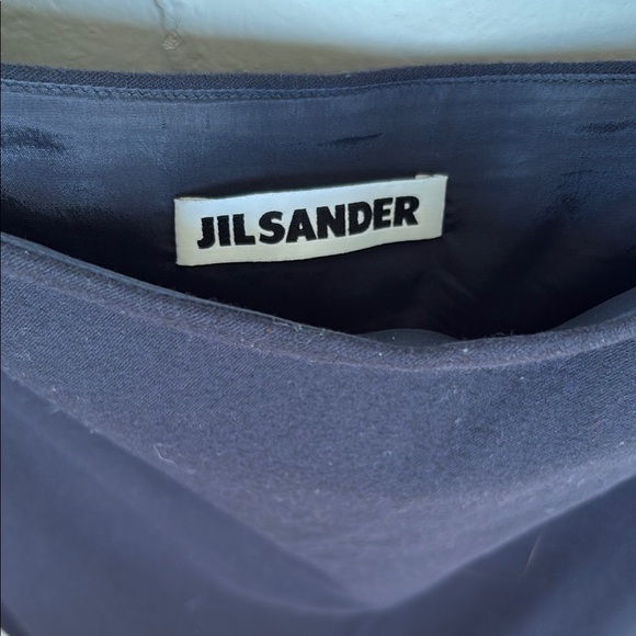Jil Sander Wool Dark Navy Pencil Skirt - Picture 2 of 6